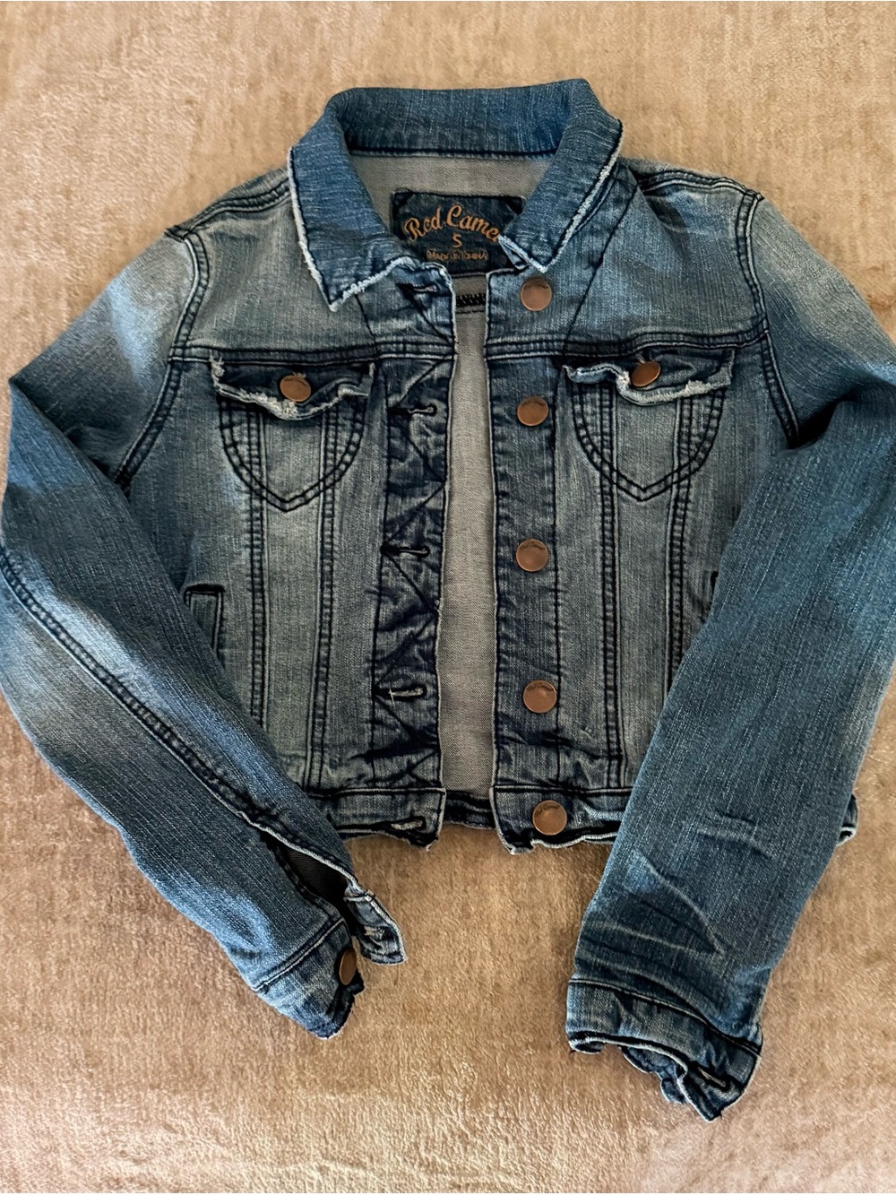 Red Camel Light Blue Denim Jacket with Copper Buttons